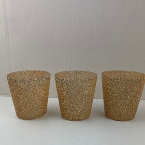 Z Gallerie Gold Glitter Votive Set of 3